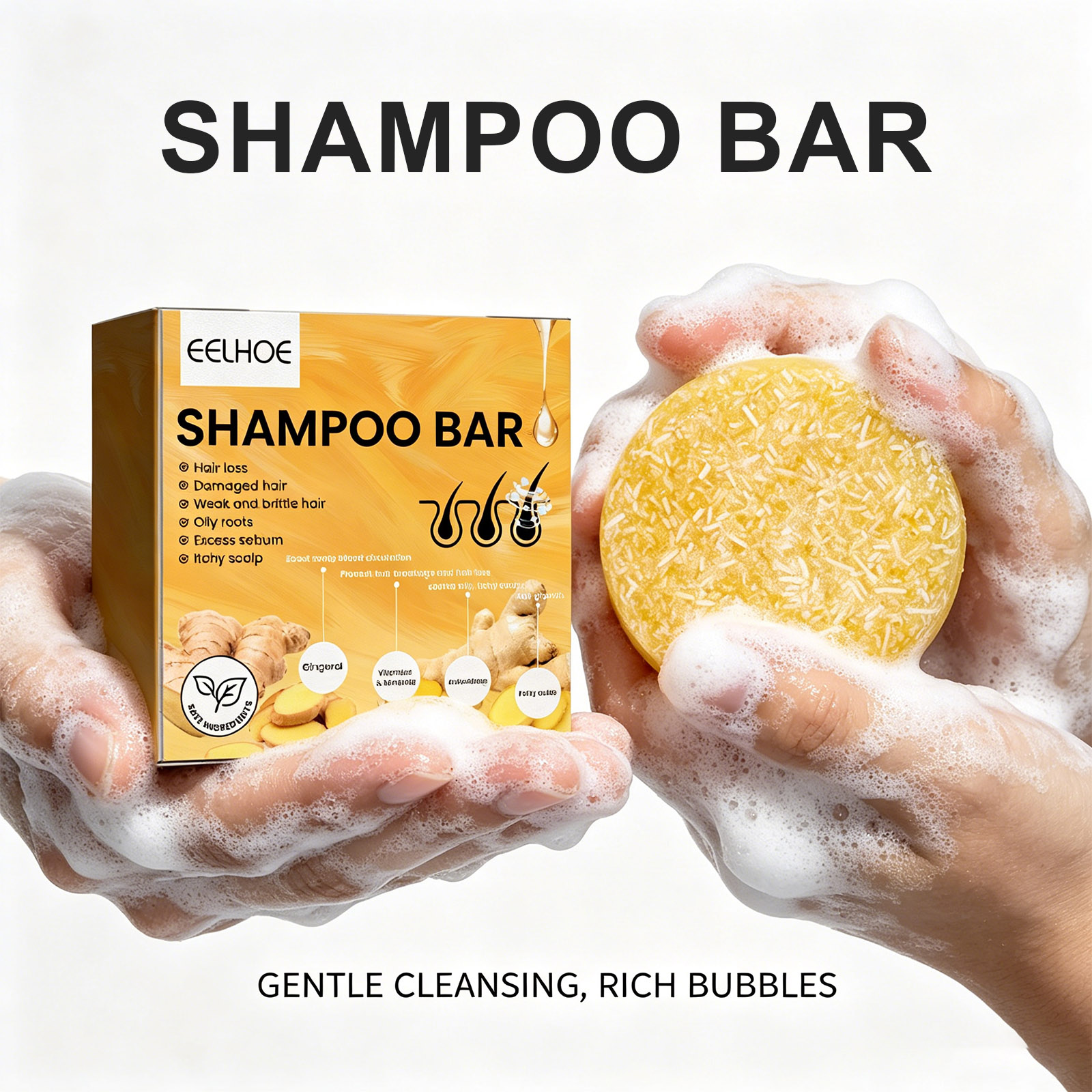 Hair Care Pantene - Barra de champú de jengibre para