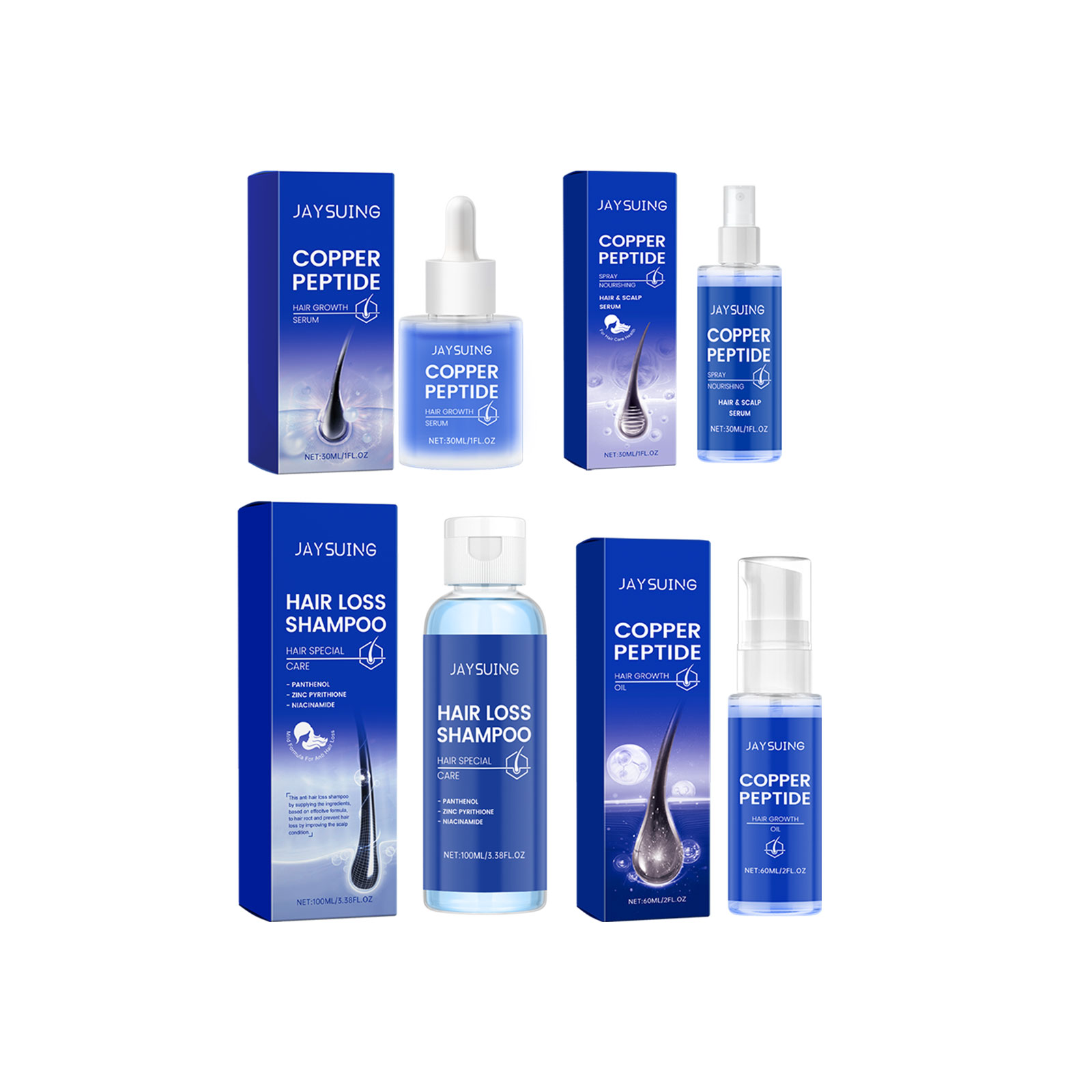 Champú con péptido de cobre, s - Hair Care Essence Oil Spray reseña y precio