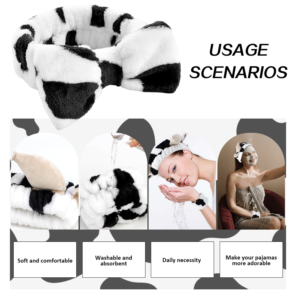 4 Uds. Diadema de vaca 3D, dia - Hair Care Set reseña y precio