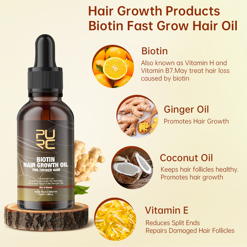 PURC-productos para el crecimi - Hair Care Essence Oil Spray reseña y precio